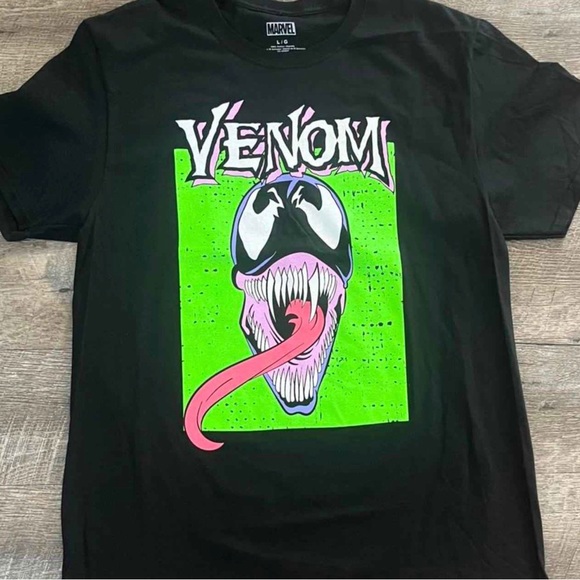 Venom Neon Short Sleeve Graphic T-Shirt - Picture 2 of 2